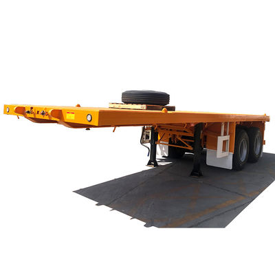 Transporte de contenedores CIMC 20ft contenedor semirremolque de lecho plano con 12 puertas cerraduras de giro