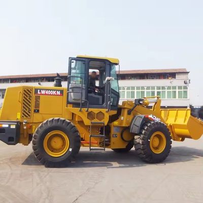 Tractor de carga frontal de 92 KW LW400FN de 4 toneladas de ruedas Diseñado 23.5-25