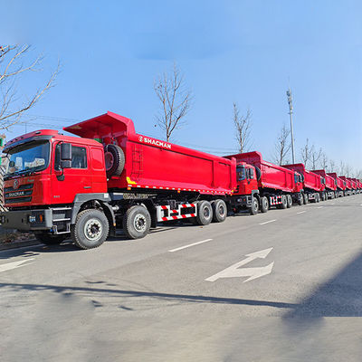 12 Número de cambio hacia adelante Shacman 8X4 F3000 camiones de descarga para máquinas pesadas cabina plana